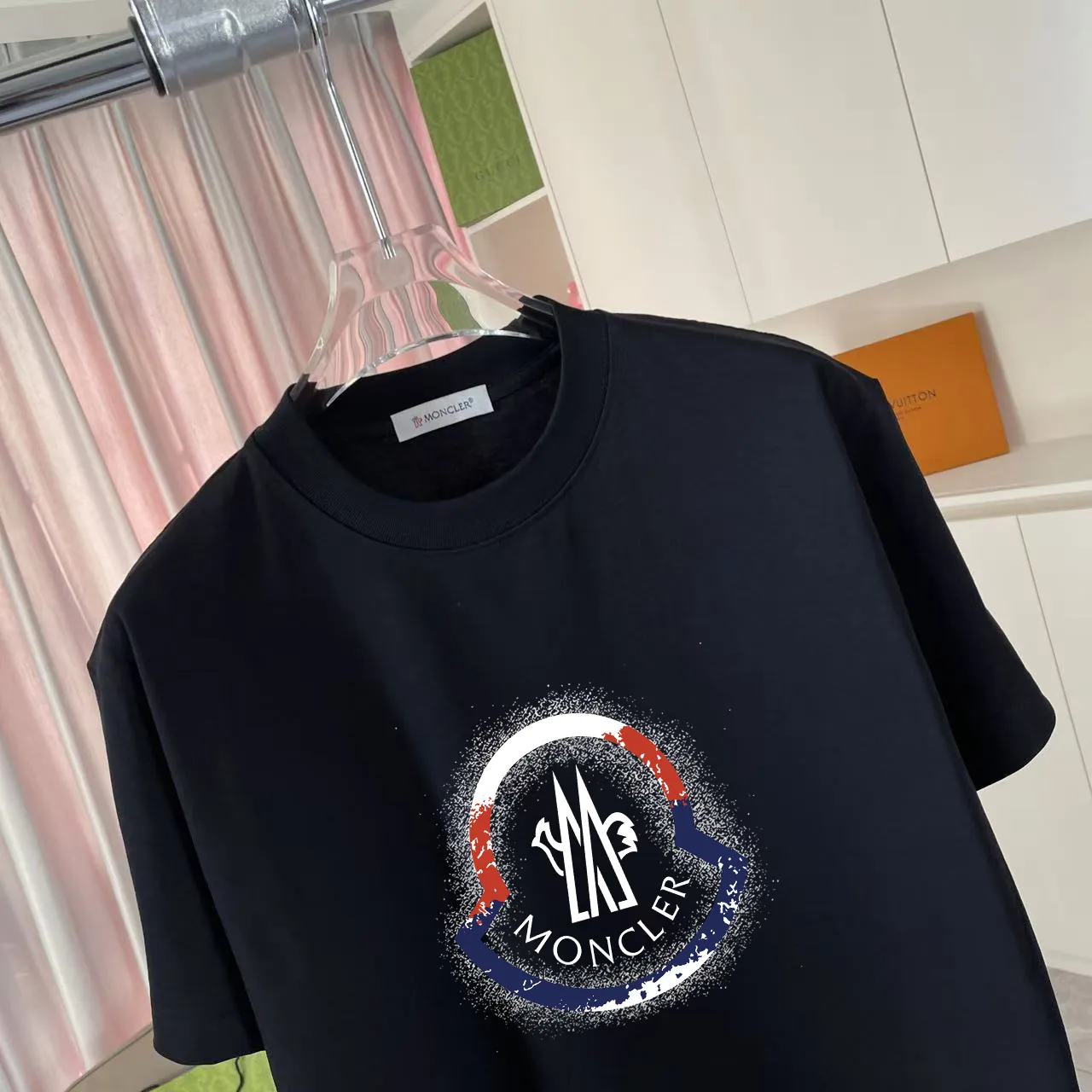 Moncle* 2025 New Arrival logo 300 t Same Style Size：S M L XL XXL ：Black White Pink Gray